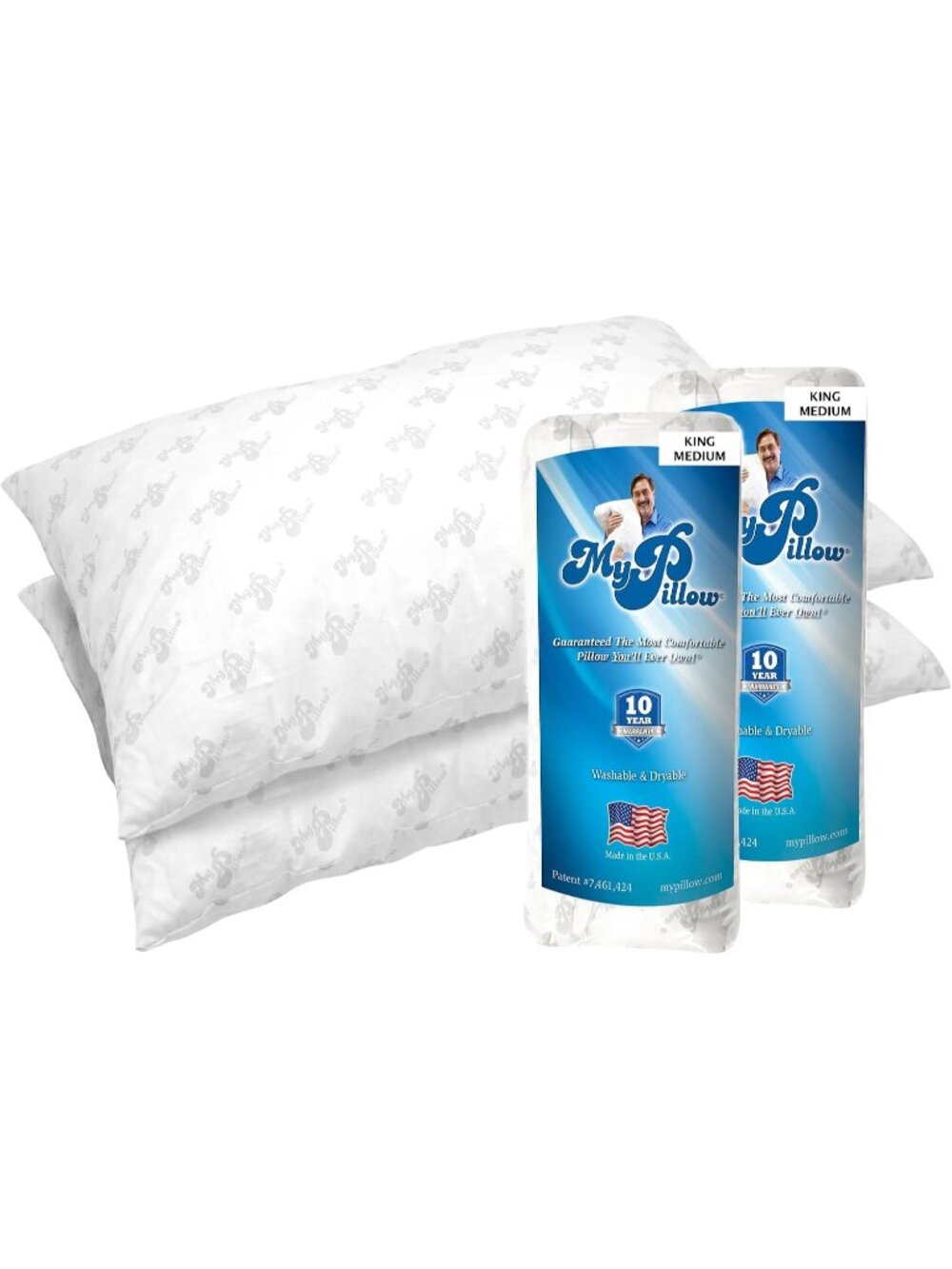 〽️Classic Bed Pillows for Sleeping King Size Set of 2 Medium Support Bed Pillow